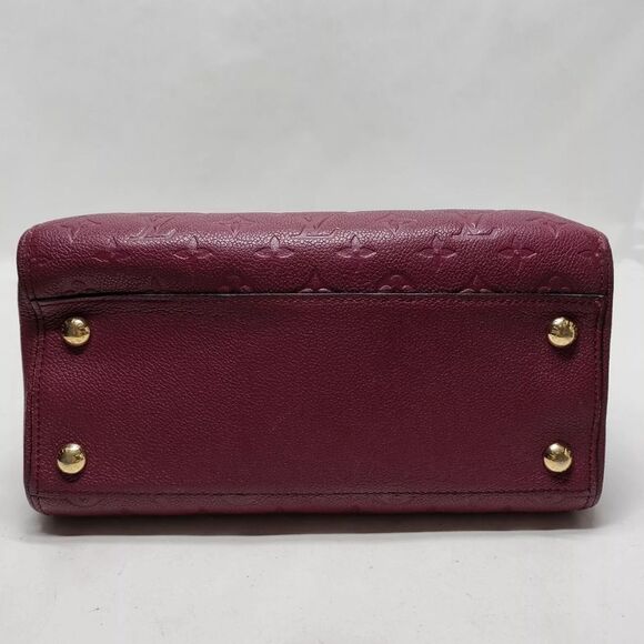 Auth Louis Vuitton Burgundy Monogram Empreinte Leather Trocadero Shoulder Bag NM - Picture 3 of 10